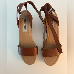Steve Madden Tan Leather Sandals